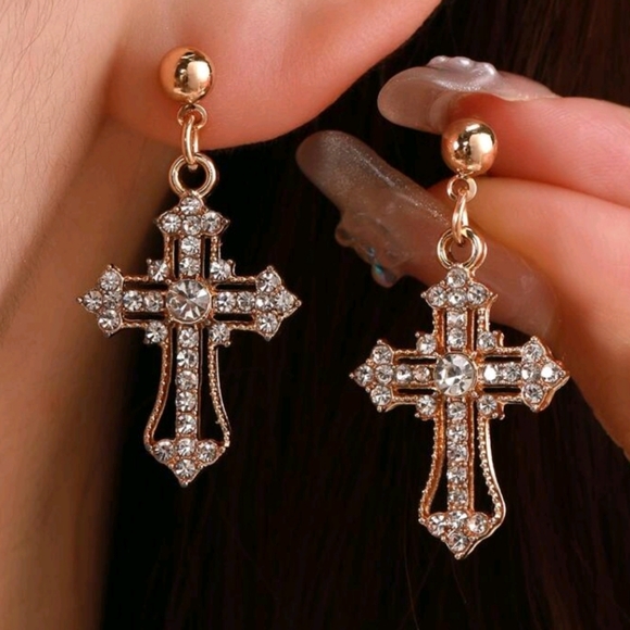 Gorgeous Cross Earrings - Picture 4 of 4